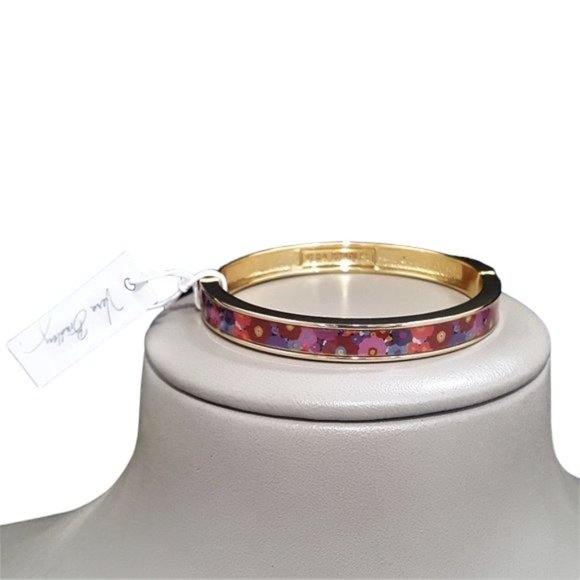 Vera Bradley Jewelry - Vera Bradley Women's Flowers Bangle Bracelet Gold Plated Multi Color NWT